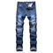 Comfy Men's Ripped Jeans Casual Mid Waisted Urban Jeans Pants